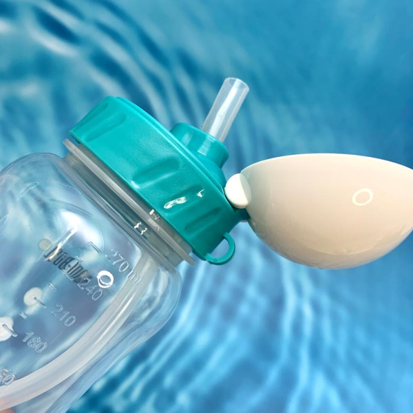 Бутылочка SUPER MED с трубочкой для кормления, 270 мл. (с 24 месяцев)