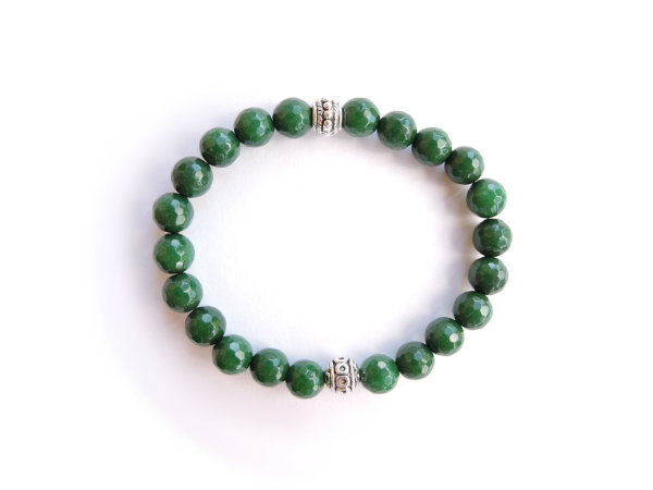 Браслет из зелёного агата