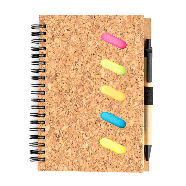 Блокнот Гарольд со стикерами и шариковой ручкой / Скетчбук 70 листов, 5 блоков стикеров