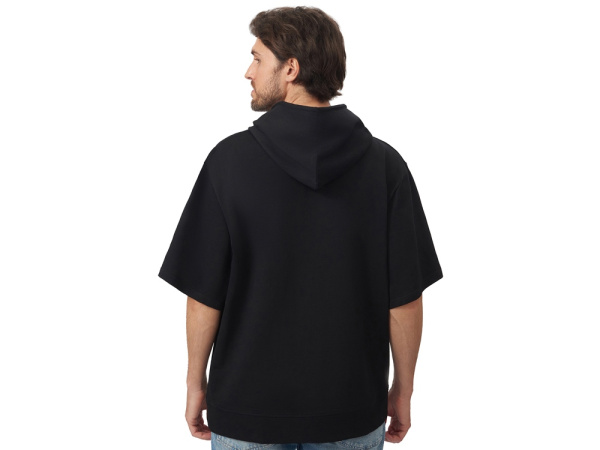 Худи оверсайз с коротким рукавом «Warsaw» унисекс, Размер XL-2XL, Цвет черный