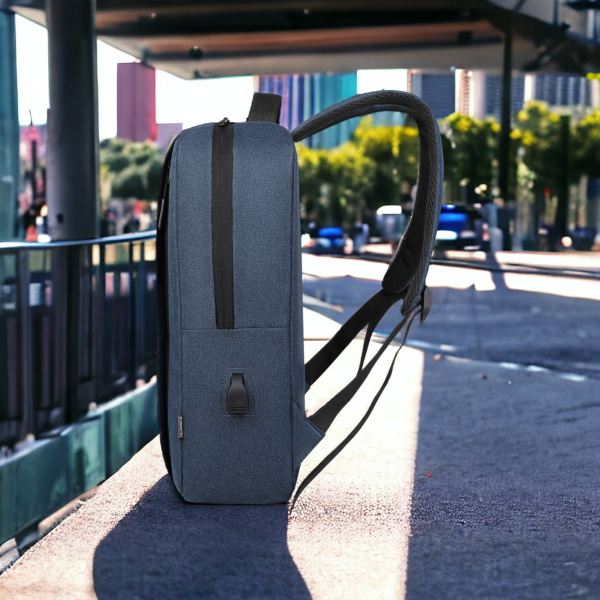 Рюкзак для ноутбука Skinny 15.6 Blue MBP-1051 / USB-провод, множество карманов