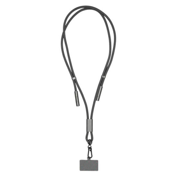 Шнурок-держатель для телефона с зарядным кабелем USB-C на USB-C/Lightning «Lany Eco Charge», Цвет серый