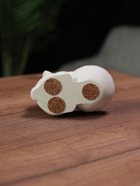 Крупный Зайчик - Статуэтка-подсвечник декоративная из гипса, арт. g005004