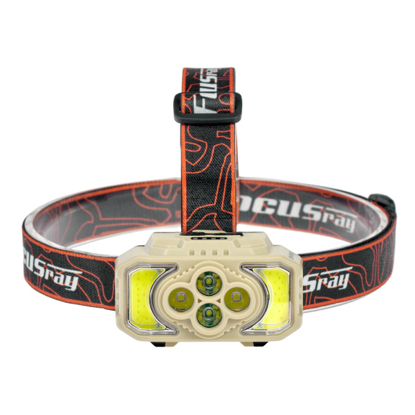 Фонарь налобный FOCUSray 1332 акку 18650 1200мАН 200 люмен,цифровой дисплей,сенсор,USB кабель 1/160, шт