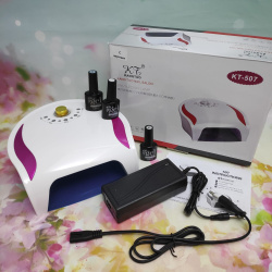 Гибридная лампа для маникюра/педикюра KANGTUO Nail 48 W 2в1 LED/UV с розовыми вставками