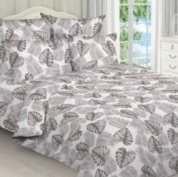 Постельное белье, бязь Комплект двух спальный (175*215 см; 180*215 см; 70*70-см -2 шт) Тропикана Бежевый Живые фотографии внутри