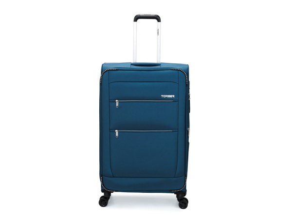 Чемодан «ВИВИ», 89 л, Размер L, Цвет синий