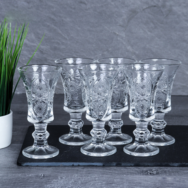 Рюмка 6 штук 45 мл / DRD-15/уп 24/*Орнамент