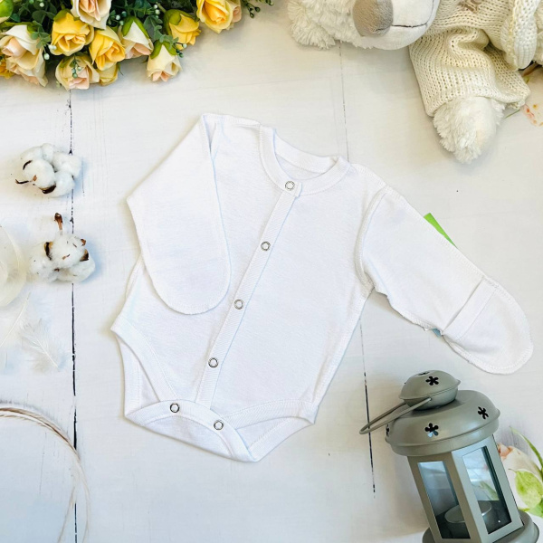Полукомбинезон - боди для новорожденного из натурального хлопка Bebika (20/18-0)