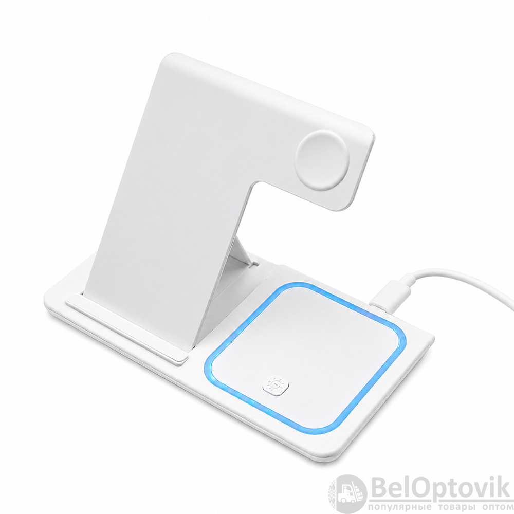 Беспроводное мультизарядное устройство Syntra 15W (3в1), белый