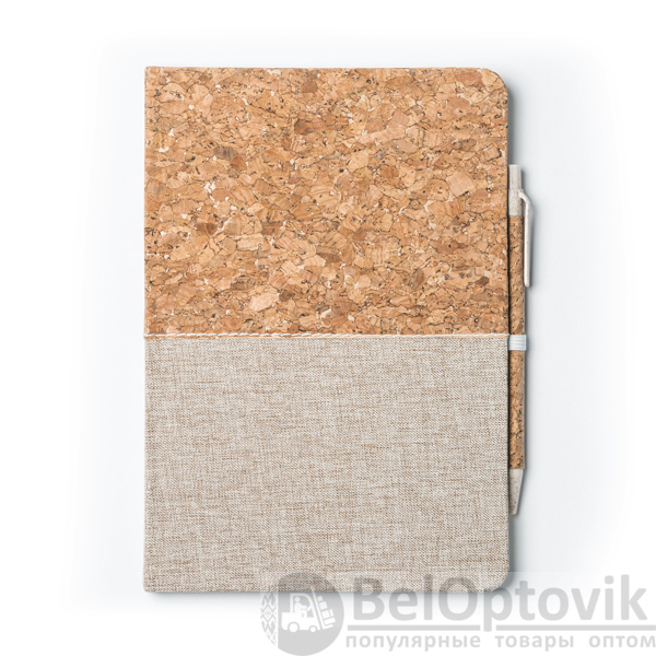 Блокнот А5 ROBIN в твёрдом переплёте с ручкой