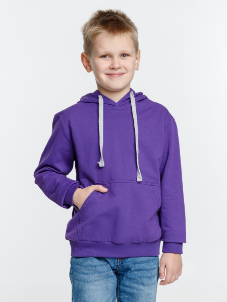 Толстовка с капюшоном детская Kirenga Kids, фиолетовая, 6–14 лет