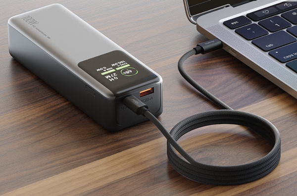 Внешний АКБ T-20, 20000mAh, titanium, OLMIO