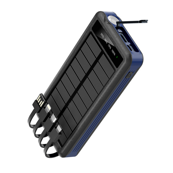 Внешний аккумулятор Xyron с солнечной панелью, 10000 mAh, синий