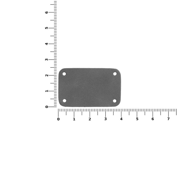 Лейбл Eta Nubuck Touch, S, темно-серый, 2,5х4 см