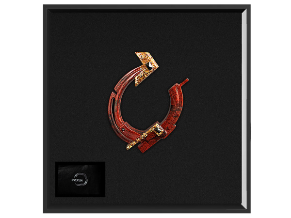 Елочная игрушка Подкова, Цвет Гранат (красный)