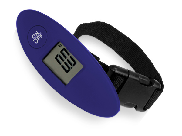 Багажные весы с покрытием soft-touch «Gravity», Цвет синий