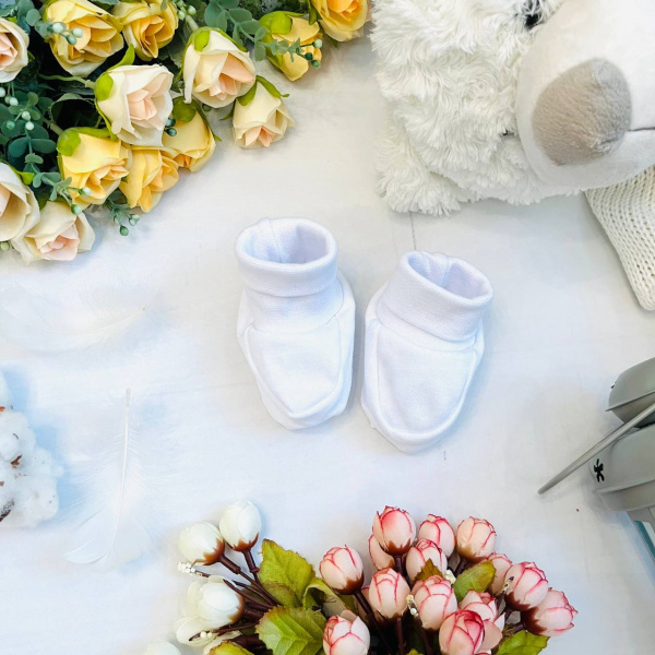 Пинетки из натурального хлопка для новорожденного Bebika  0-3 мес. (20/2-4)