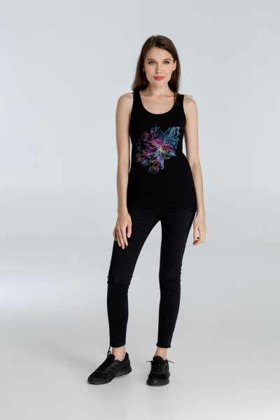 Майка женская Vibrance, черная, S–XL