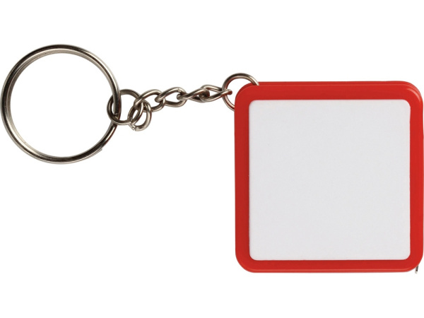 Брелок-рулетка «Ромб», 1м, Размер 1м, Цвет белый/красный