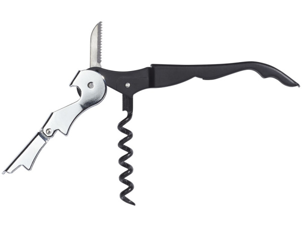 Штопор «Ben», Цвет черный, серебристый