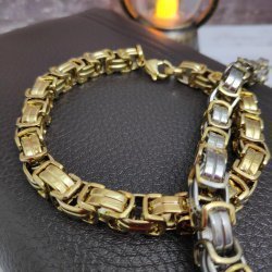 Браслет Steel Rage (30 гр.) 2 металла (серебро / золото)