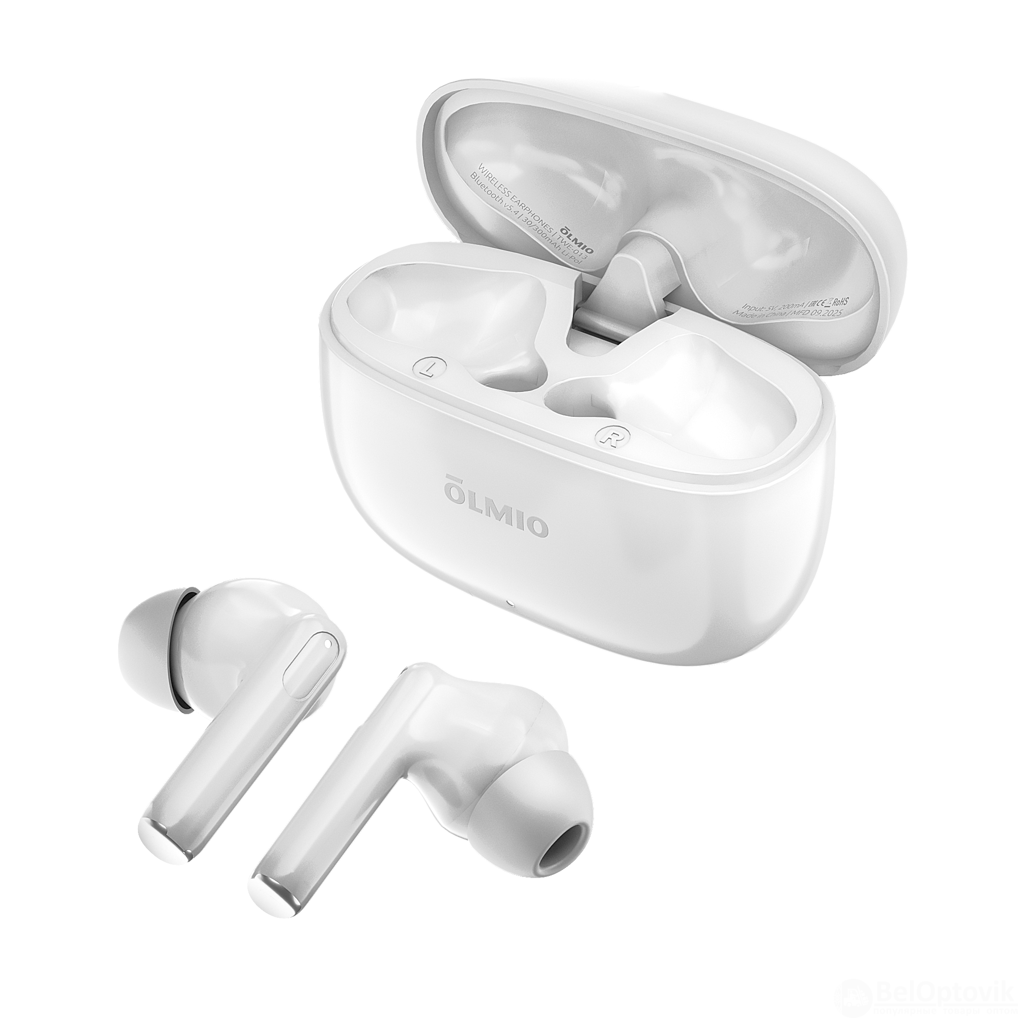 Наушники беспроводные "TWE-13", True Wireless, white, OLMIO