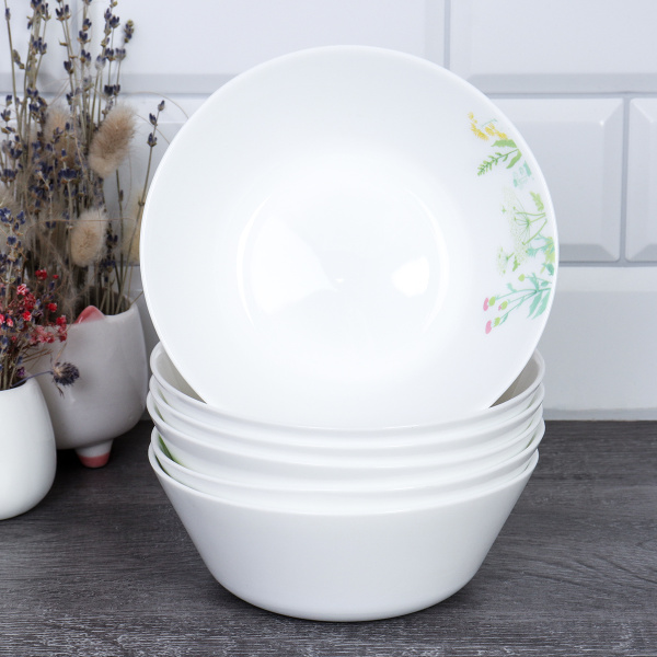 Набор суповых тарелок 6 штук 630 мл Дэй / FLMLTW60 (23004-1) /уп 48/ Летний сад