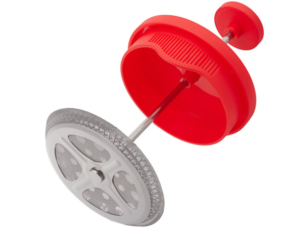 Френч-пресс «Intense», Цвет красный/прозрачный