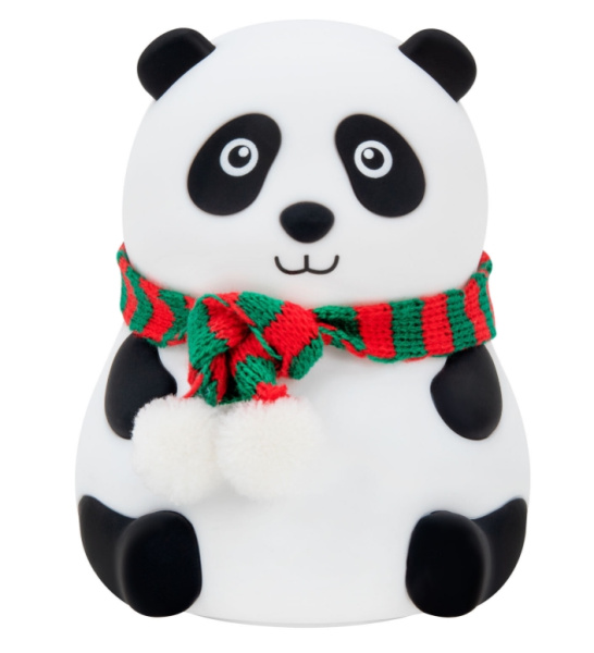 Ночник силиконовый LED "Панда" 106x112x136 мм, белый свет/RGB, таймер, USB, аккумулятор 1200 мАч, DASWERK (ДАСВЕРК), 238937