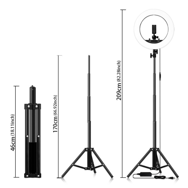 Кольцевая лампа на штативе LED RING 336 светодиодов, d335 мм + сумка
