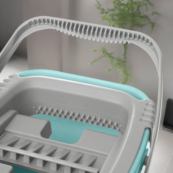 Швабра плоская + ведро с механизмом отжима + 2 насадки You'll love