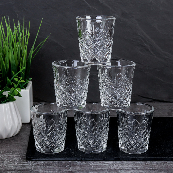 Стопка 6 штук 50 мл резная / SR6500 /уп 24/