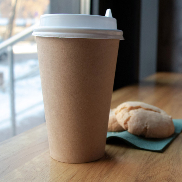 Крышка для стакана 8 унций  (80 мм), пластиковая, Белая