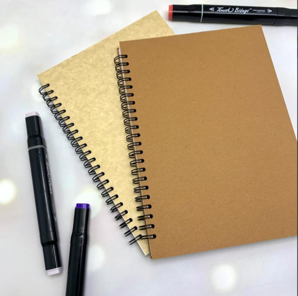 Скетчбук блокнот "Sketchbook" с плотными листами для рисования (А5, бумага в клетку, спираль, 40 листов)