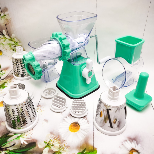 Мультислайсер ручная терка 11 в 1 "Соковыжималка, мясорубка, измельчитель овощей и фруктов"