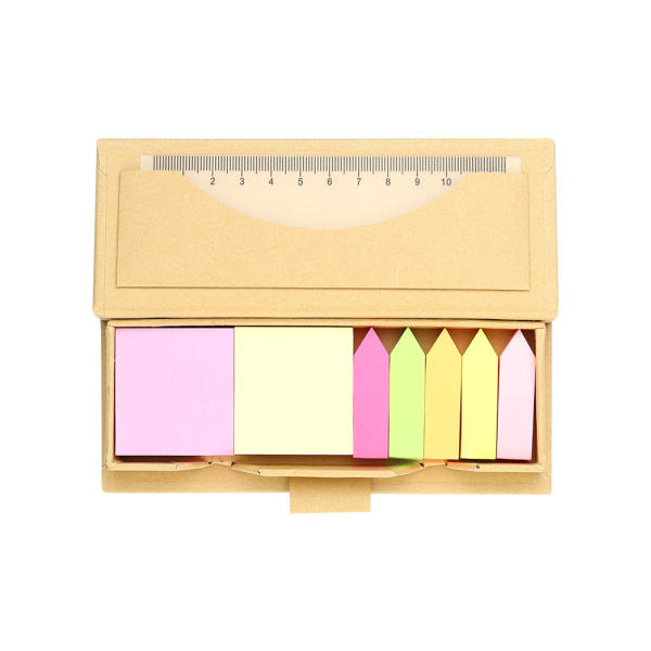 Набор цветных бумажных стикеров Boxer / Комплект разноцветных стикеров в футляре