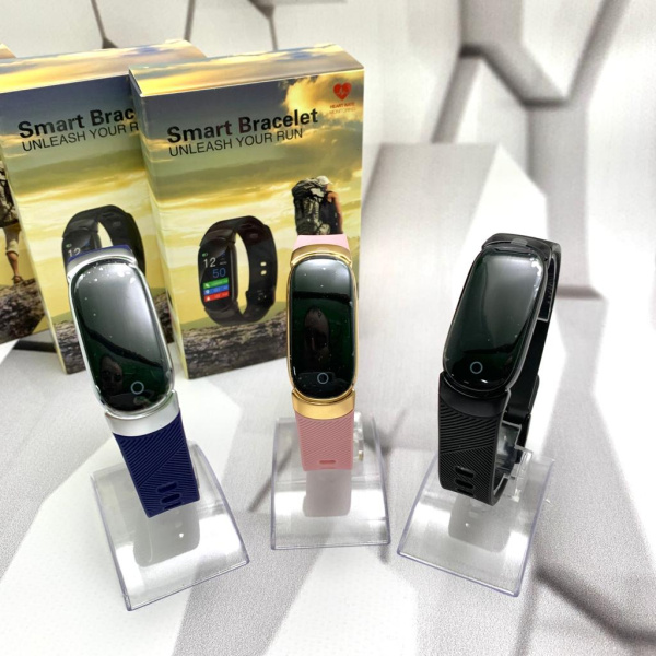 Смарт-браслет Smart Bracelet Unleach Your Run QW16 с функцией измерения артериального давления Розовый