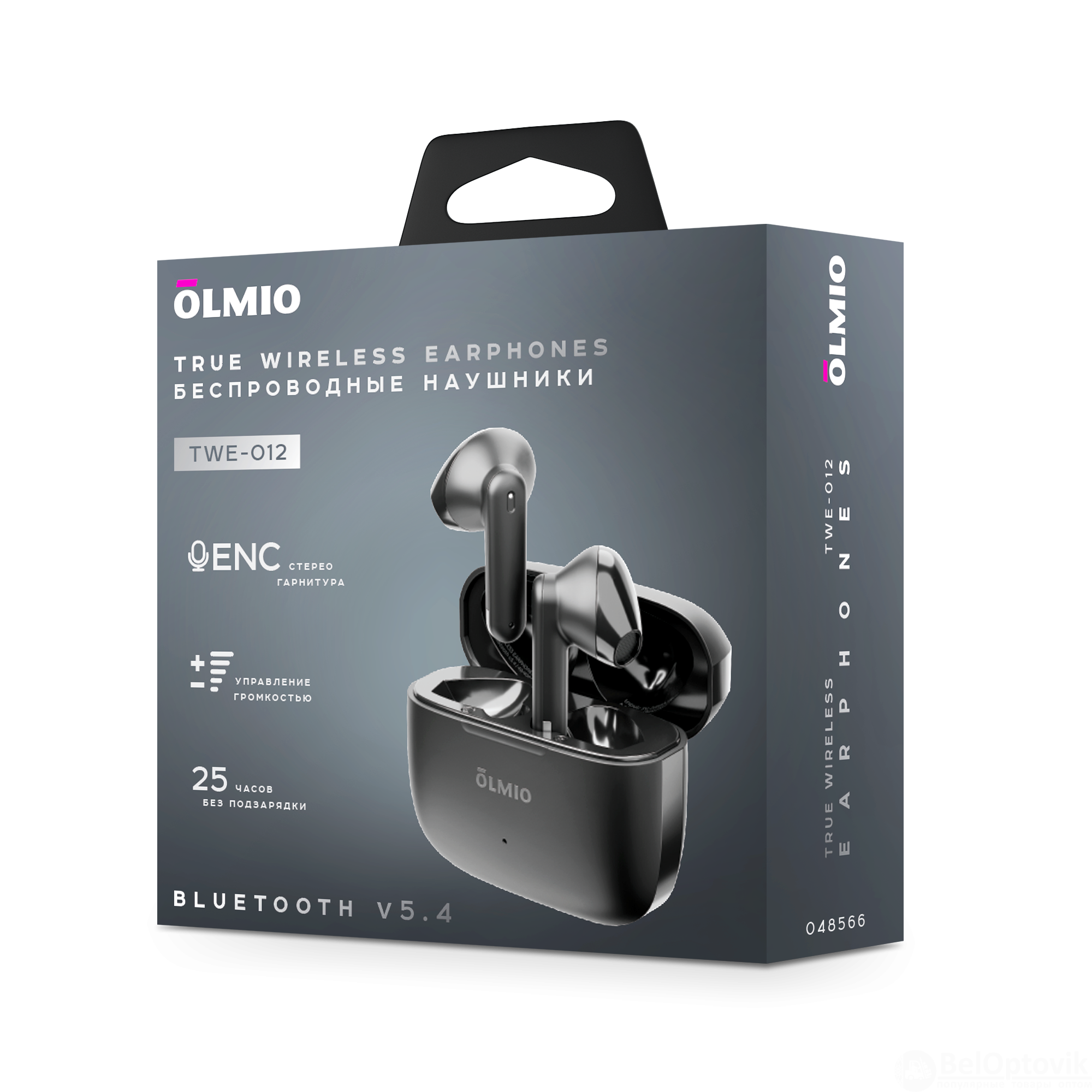 Наушники беспроводные "TWE-12", True Wireless, black, OLMIO