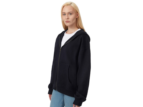 Толстовка оверсайз с капюшоном на молнии «Monaco», Размер XL-2XL, Цвет темно-синий