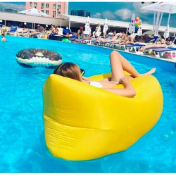 ХИТ СЕЗОНА! Надувной диван (Ламзак) 180 Х 70см Желтый (без кармашков)