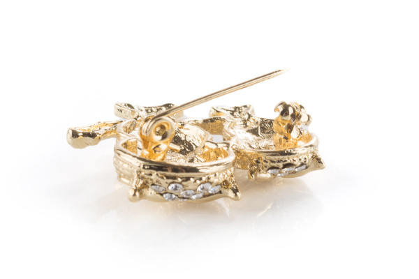 Брошь совы на ветке