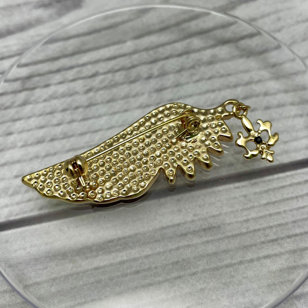Бижутерия брошь "Крыло ангела" 5 см