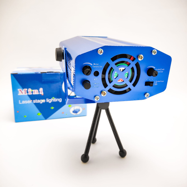 Галографический лазерный Mini проектор Звездное небо  Laser Stage Laser Lighting, регулируемые скорость и режимы