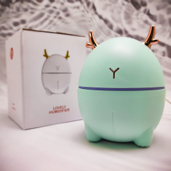 Увлажнитель воздуха 2в1 аромадиффузор RGB "Олень" Humidifier USB, 200 мл Мятный