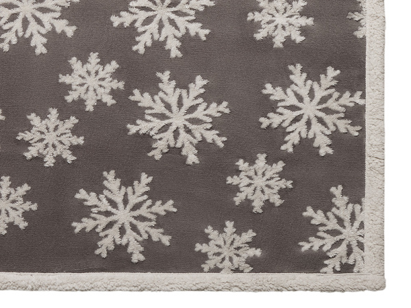 Плед Snowflake новогодний с капюшоном, Цвет серый