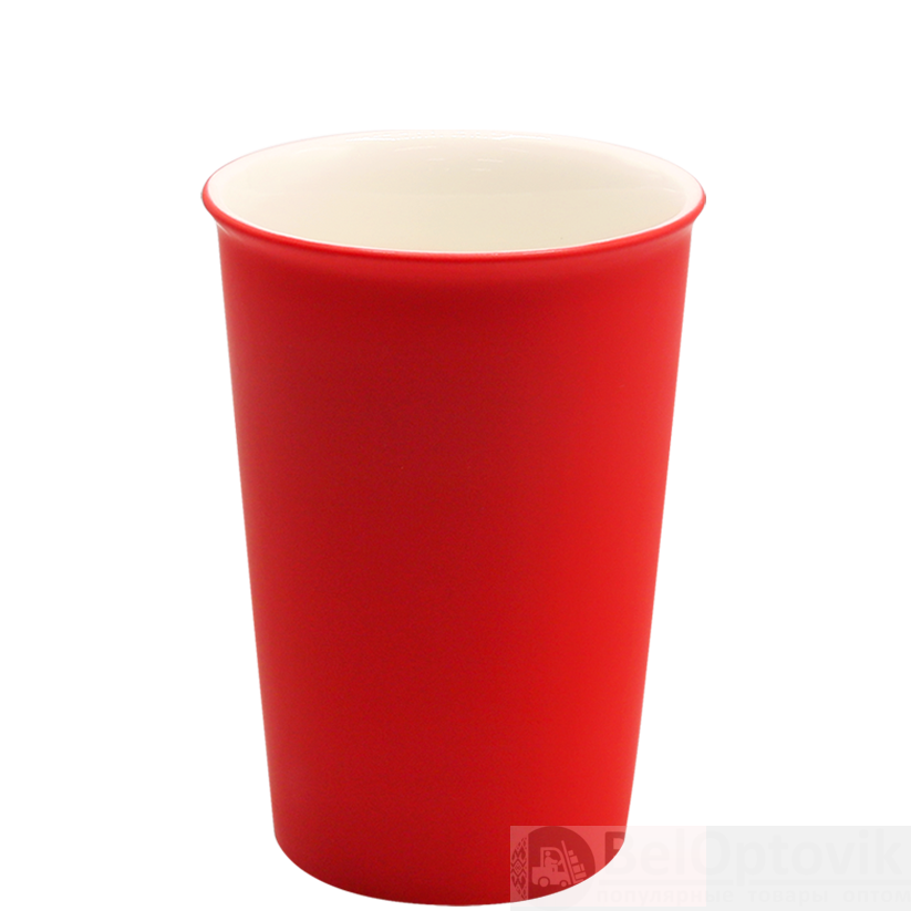 Кружка керамическая Magic, софт-тач, красный-S