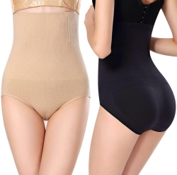 Высокие утягивающие трусики-корсет "Love is Simple" Коррекция бедер и талии Черные XL