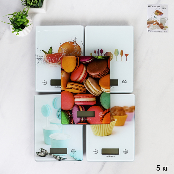 Весы кухонные электронные 7 кг / ZD-412 /уп 40/ без батареек