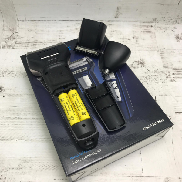 Электробритва аккумуляторная PRO MOZER MZ-2030 3в1 (насадка для стрижки, окантовки, усов/бороды, носа/ушей) Синяя